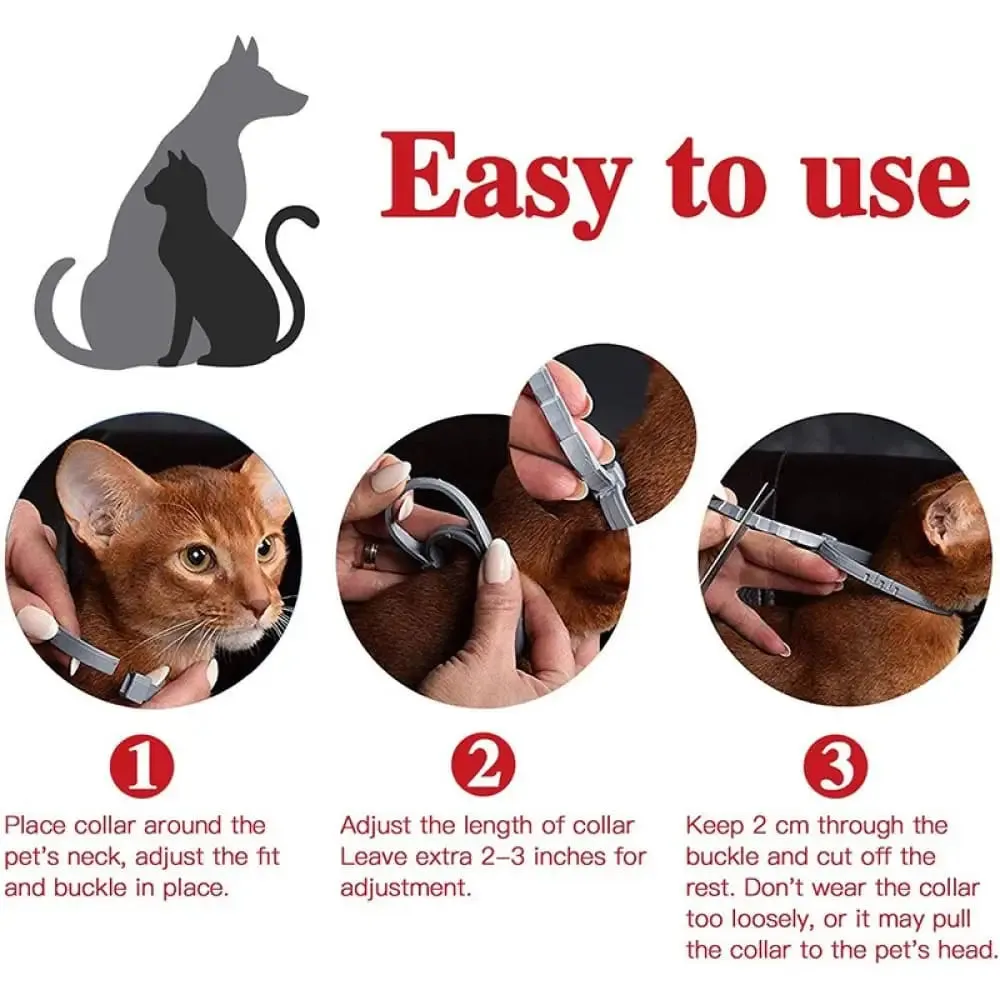 8 Months Protection Safe Waterproof Adjustable Dog Flea Tick Prevention Collar