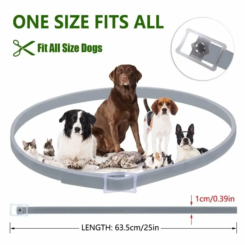 8 Months Protection Waterproof Safe Adjustable Anti Tick Dog Collar