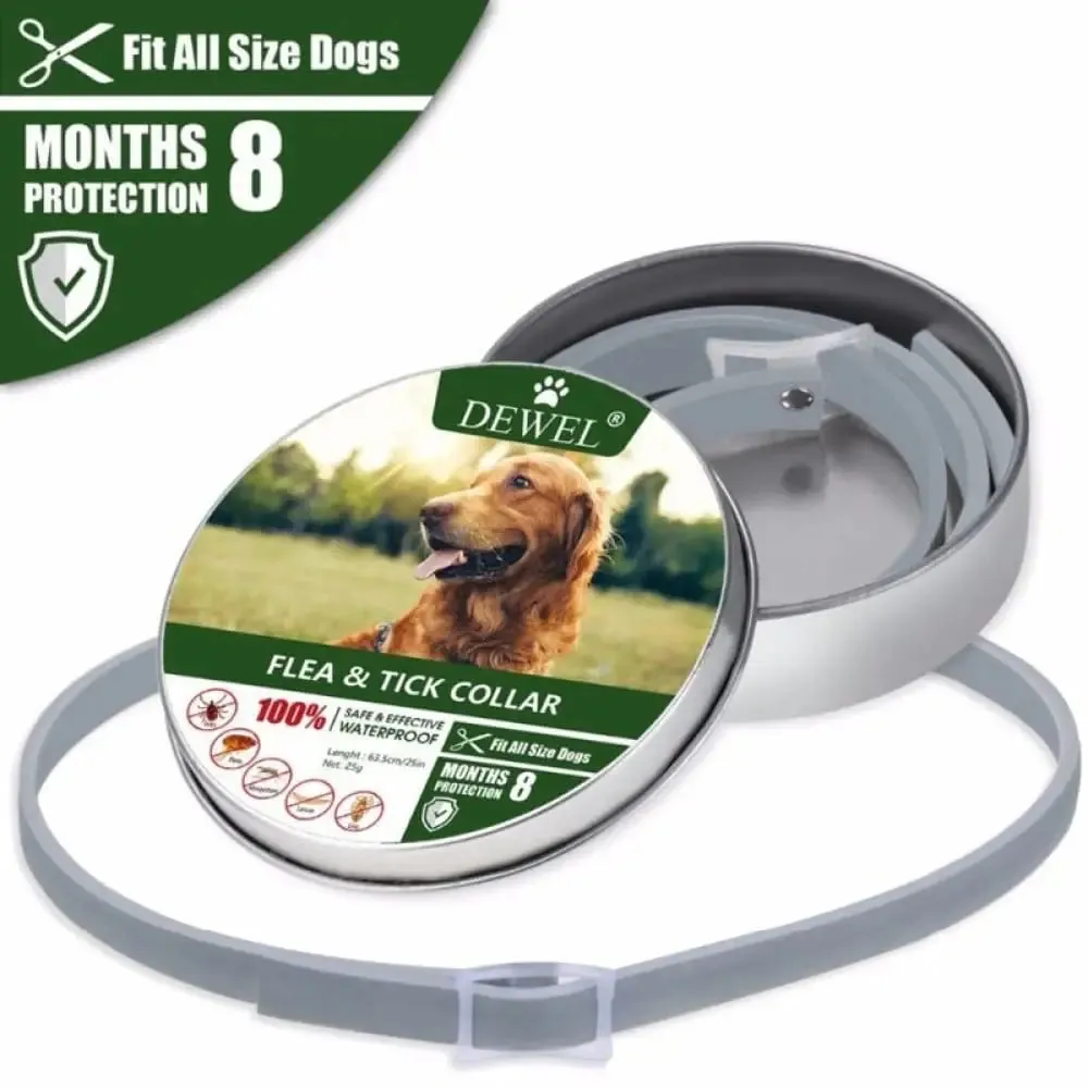 8 Months Protection Waterproof Safe Adjustable Anti Tick Dog Collar