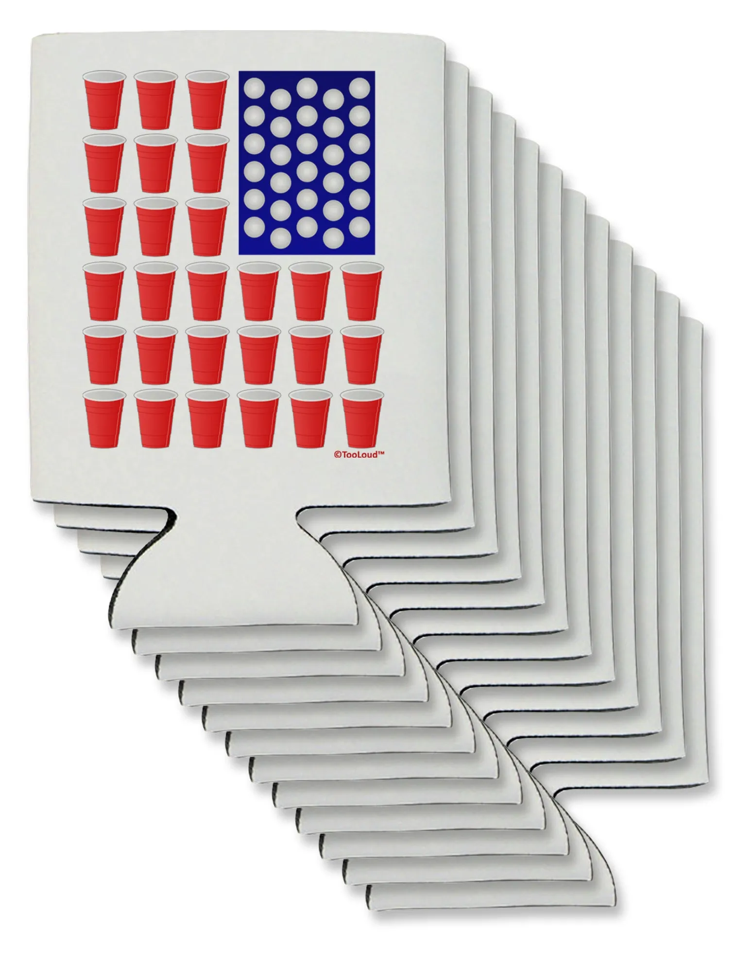 Beer Pong Flag Can / Bottle Insulator Coolers