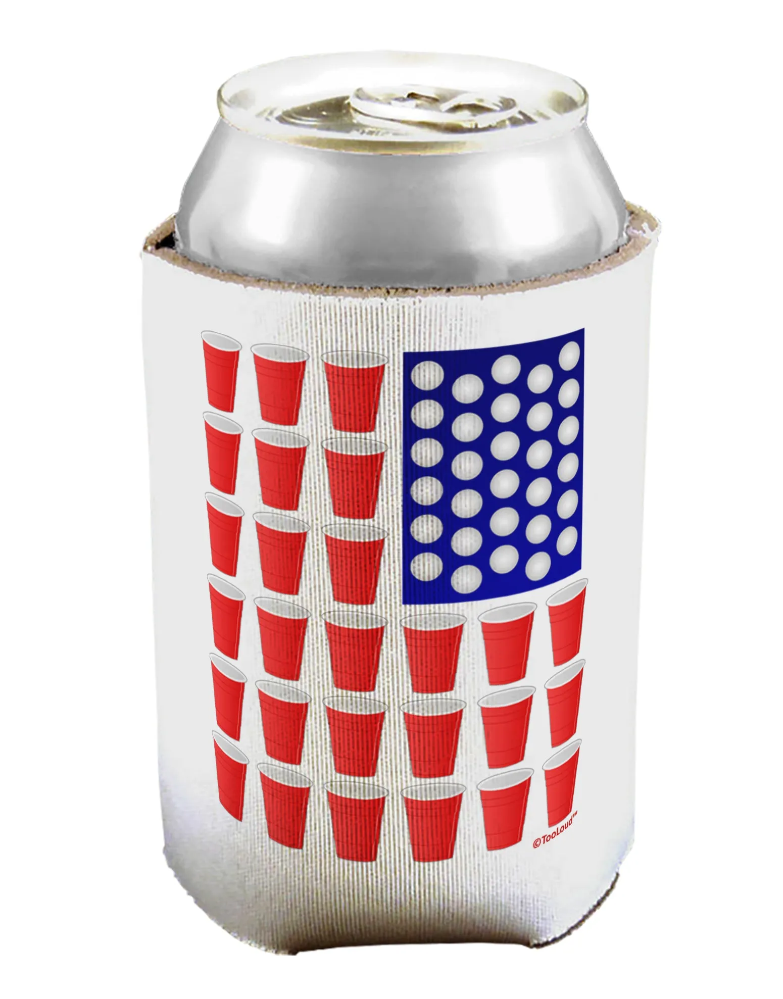 Beer Pong Flag Can / Bottle Insulator Coolers
