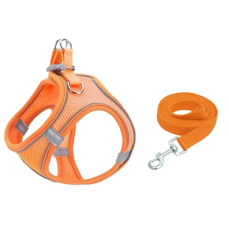 Breathable Reflective Pet Chest Strap Vest With Traction Rope