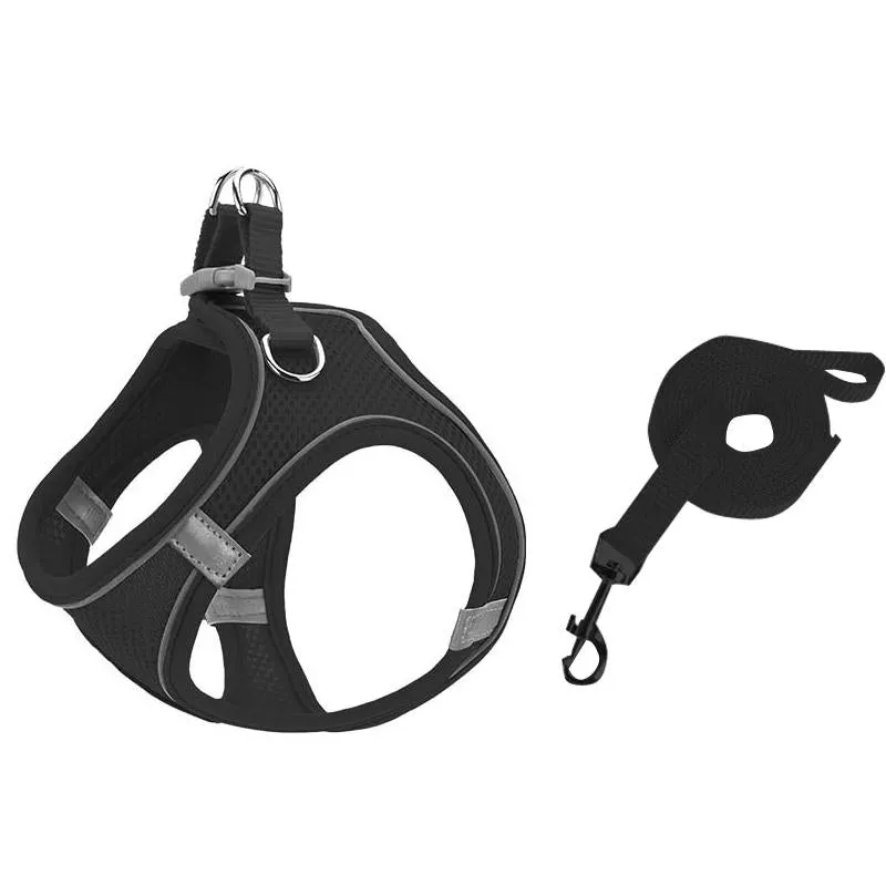 Breathable Reflective Pet Vest With Traction Rope Xs