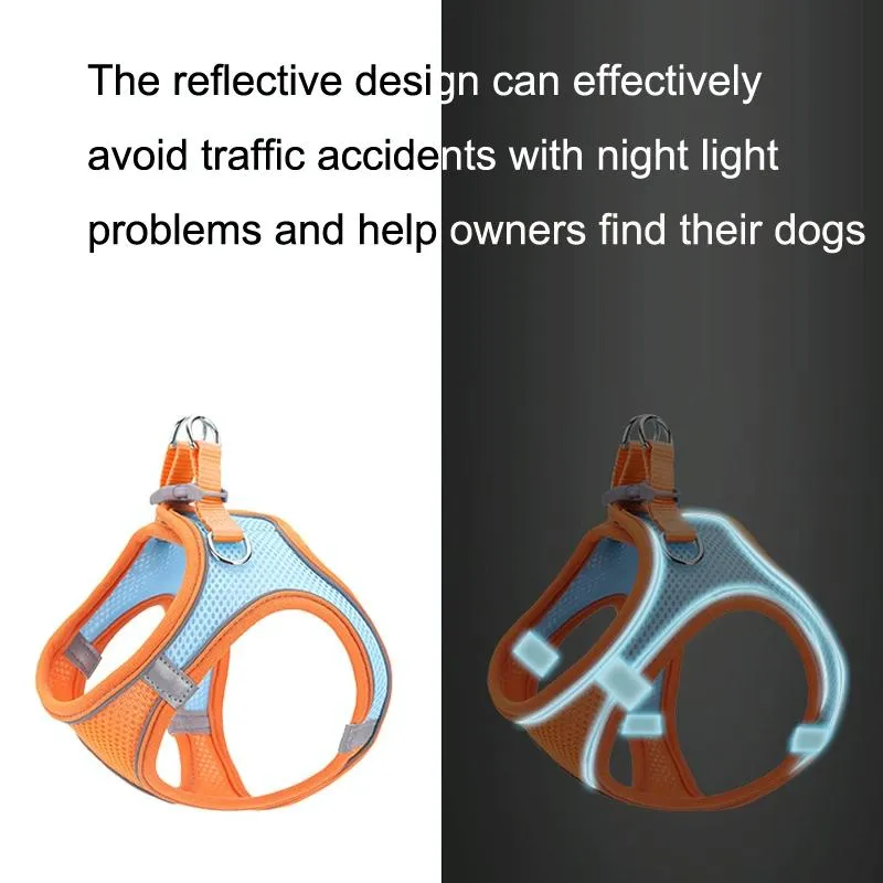 Breathable Reflective Pet Vest With Traction Rope Xs