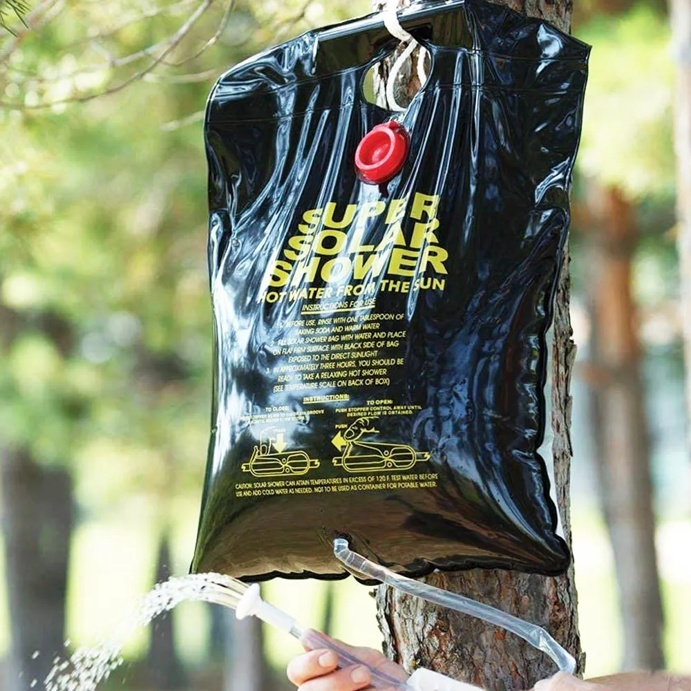 Camping Shower Bag 5 Gal/20L Solar Heating Portable Shower Camp Hiking Traveling