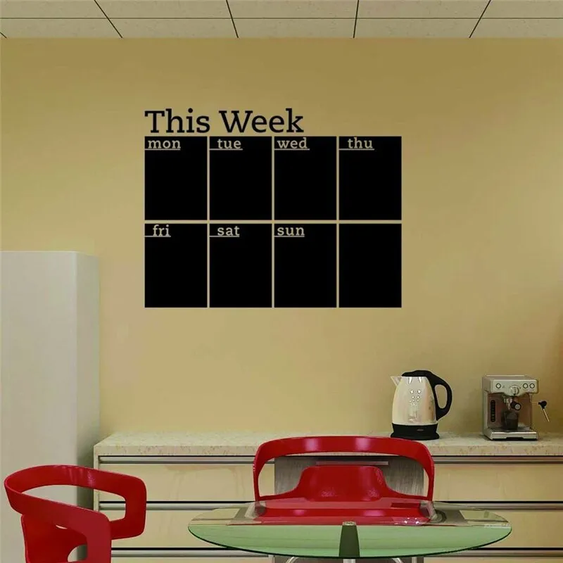 Chalkboard Wallpaper Week Planner Blackboard Wall Stickers