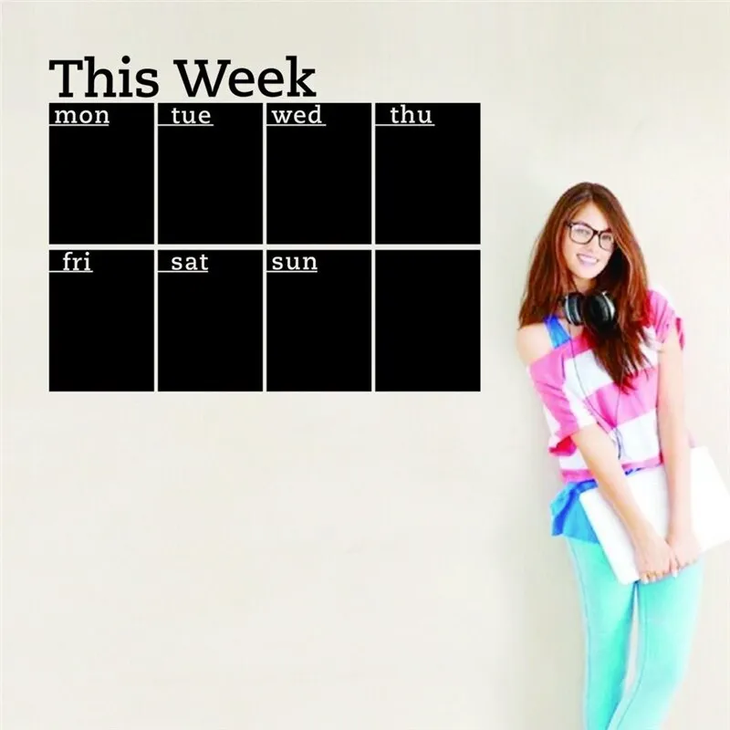 Chalkboard Wallpaper Week Planner Blackboard Wall Stickers
