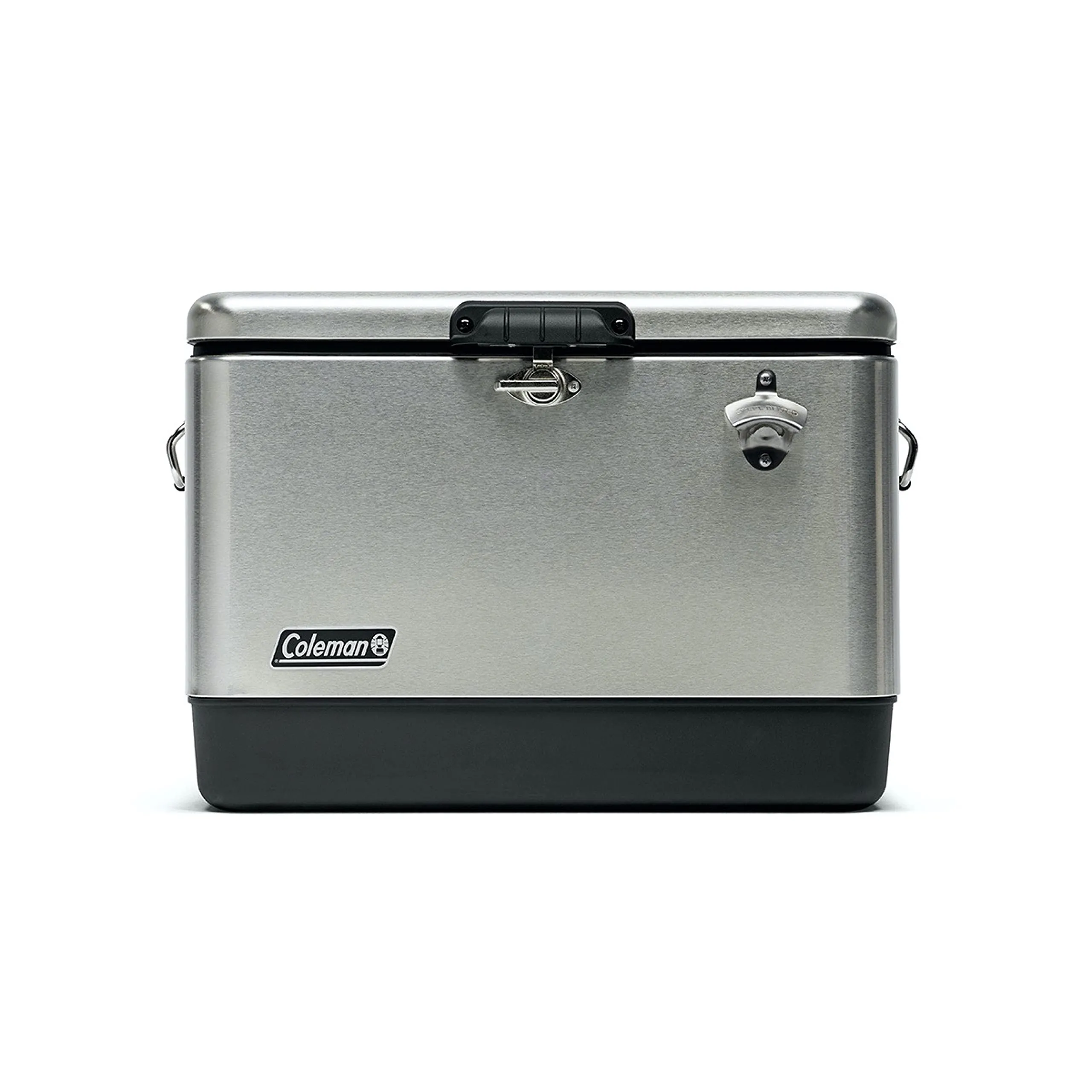 Coleman Reunion Premium Insulated Portable Cooler, Leak-Resistant 54qt Steel Belted Cooler with Heavy-Duty Latch, Handles, Drain & Bottle Opener, Great for Camping, Tailgating, Beach, Picnic, & More