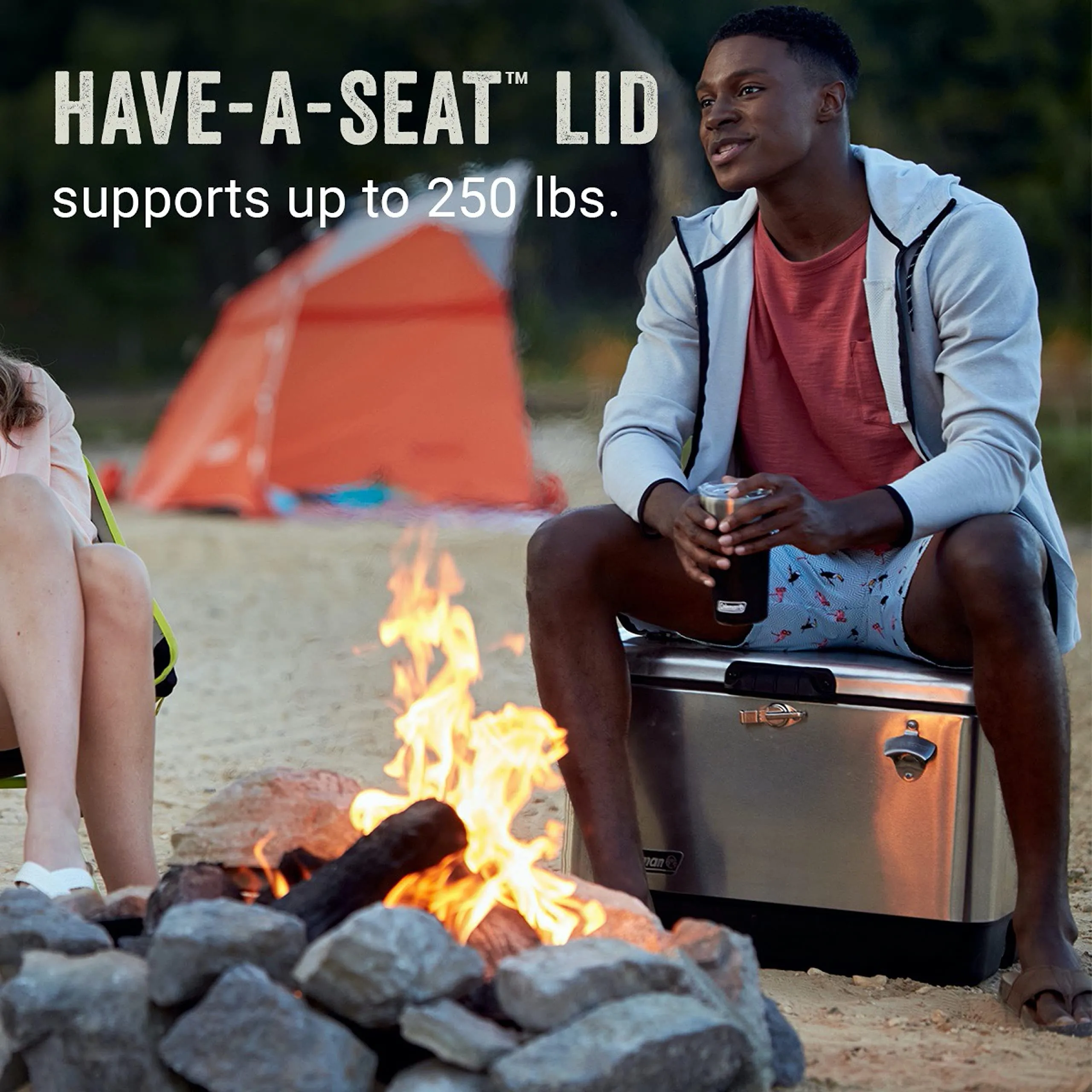 Coleman Reunion Premium Insulated Portable Cooler, Leak-Resistant 54qt Steel Belted Cooler with Heavy-Duty Latch, Handles, Drain & Bottle Opener, Great for Camping, Tailgating, Beach, Picnic, & More