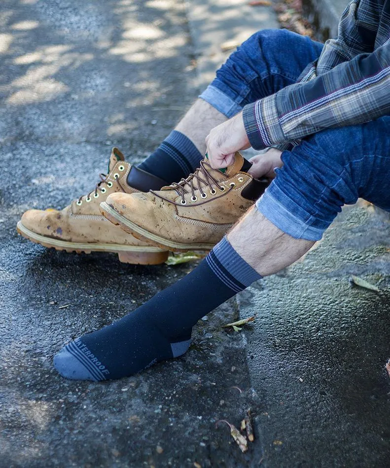Crosspoint Waterproof Crew Socks Black/Grey by Showers Pass