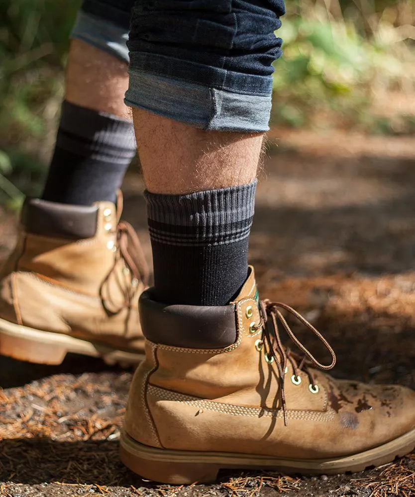Crosspoint Waterproof Crew Socks Black/Grey by Showers Pass