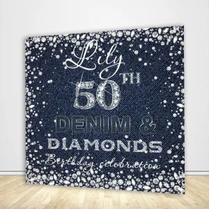 Denim Diamonds Birthday Party Backdrop