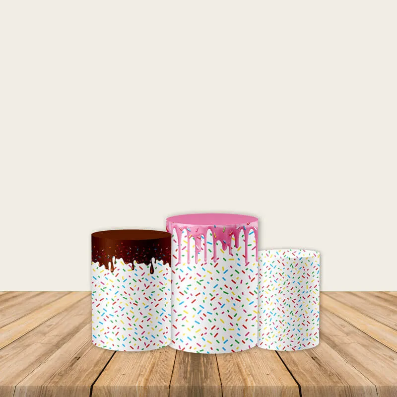 Donuts Pedestal Covers Plinth Cover Custom Printed Fabric Pedestal Cover