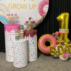 Donuts Pedestal Covers Plinth Cover Custom Printed Fabric Pedestal Cover