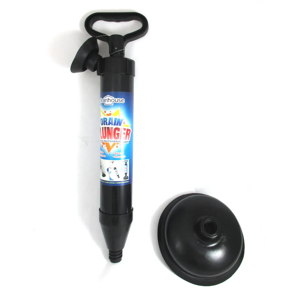 Hand Powered Drain Plunger Buster Powerful Suction Plunger Bath Toilet Air Pump