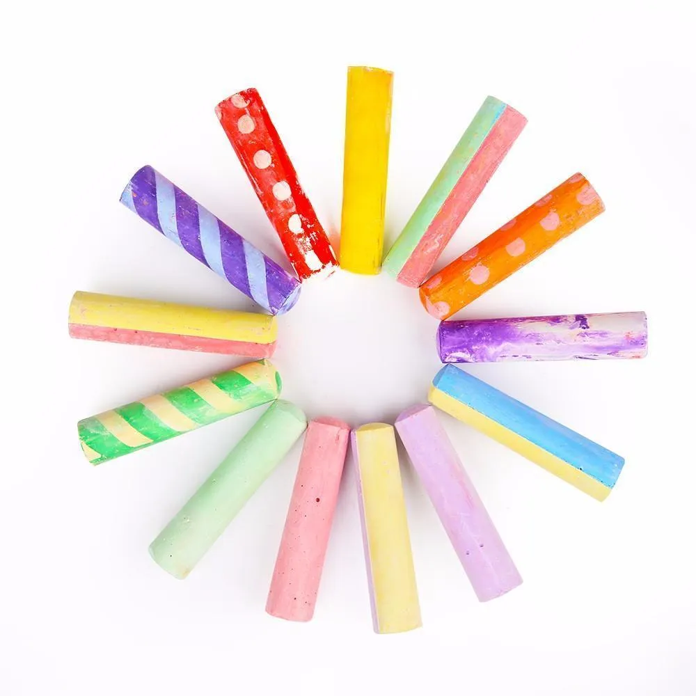 Jar Melo Jumbo Sidewalk Chalk - 24 Colors Kit with 2 Holder
