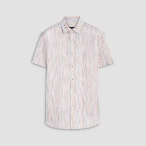Orson Chalk Stripe Short Sleeve Linen Shirt