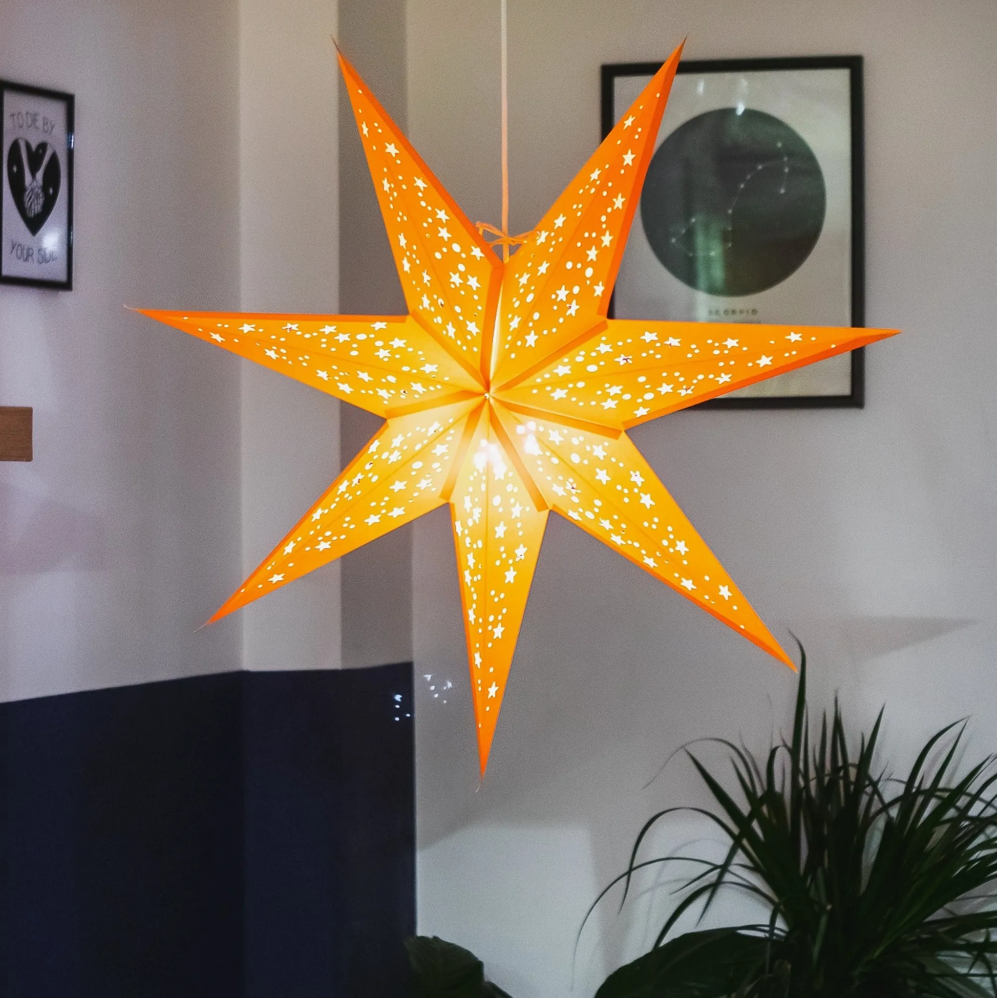 Paper Star Lantern - Venus Orange