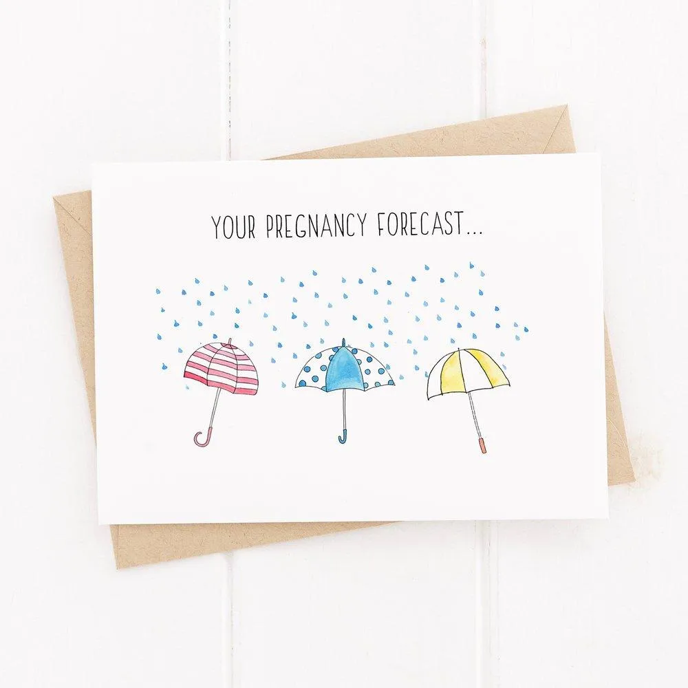 Pregnancy Forecast Card by Party Napkins Co