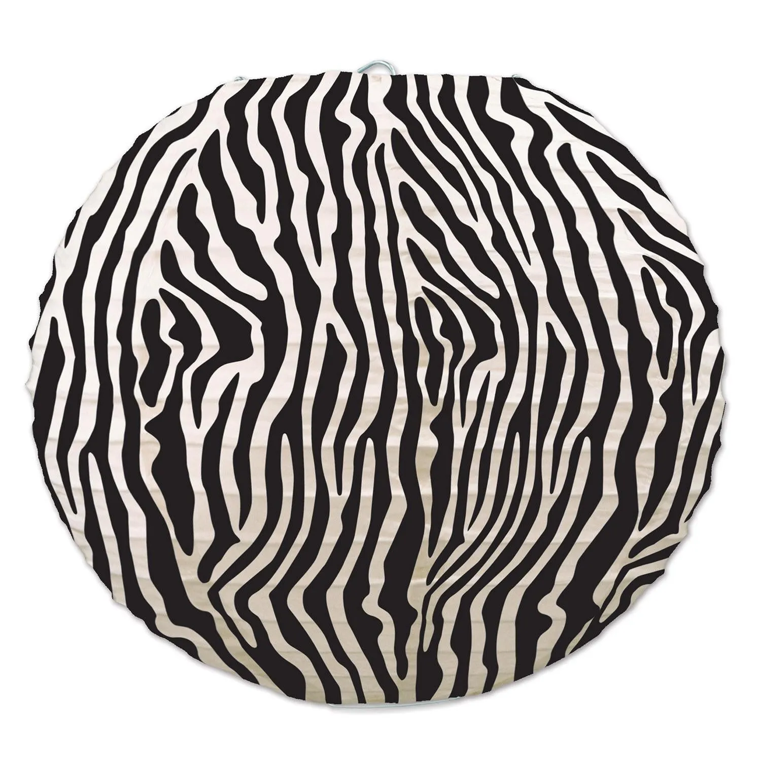 Zebra Print Party Paper Lanterns - black & white (3 per Package)